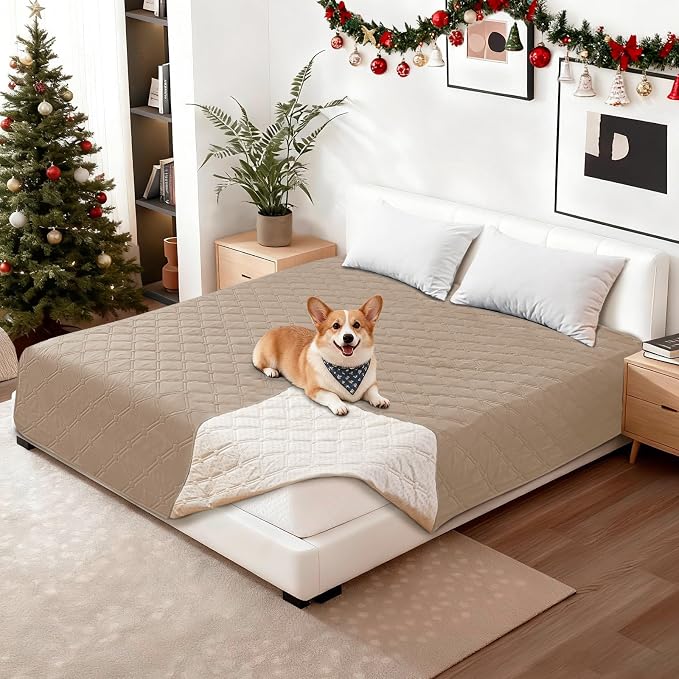 Waterproof Dog Bed Cover, Non-Slip Dog Blanket by CYCMACOHOME