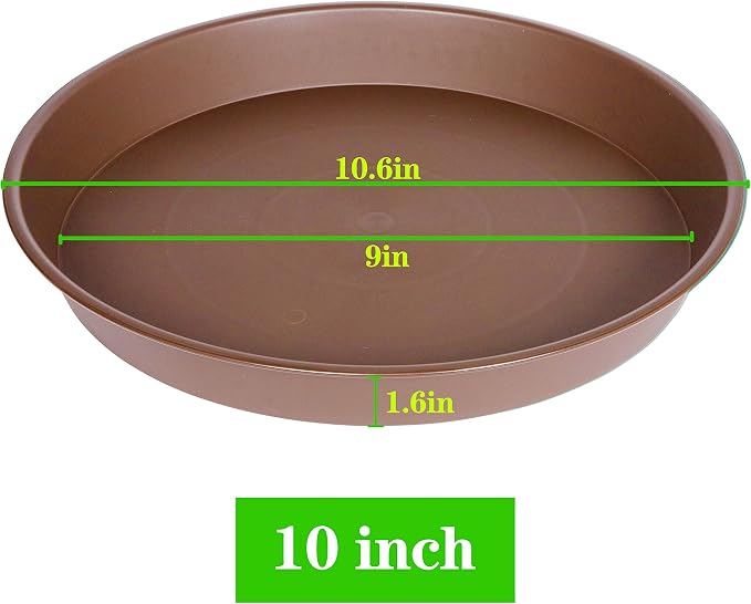 6 Pack of 10 inch Plant Saucer, Heavy Duty Plastic Plant Saucer 10 inch Round - Image 2