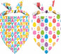 Easter Dog Bandana, 2 Pack Adjustable Holiday Party Pets Rabbit Easter Egg by Unknown