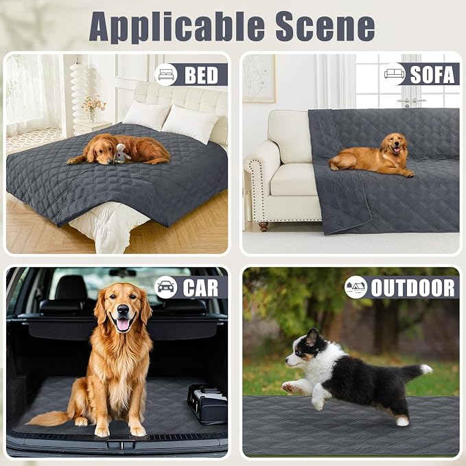 Smiry Waterproof Dog Bed Cover Blanket 52x82, Soft Reversible Pet Blanket - Image 5