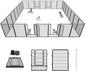 Dog Playpen 40 inch Dog Fence for Outdoor Indoor Use Heavy Duty Metal Dog Pen by Jhsomdr