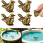 4 Pcs Mini Bird Shape Copper Bath Disk Ornaments Copper Bird Bath Purification by Unknown