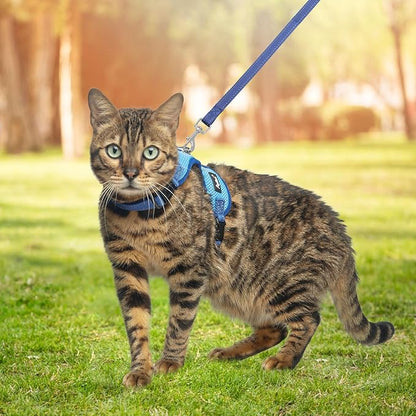 PUPTECK Cat Harness and Leash Set Escape Proof, Reflective Adjustable Soft Mesh - Image 6