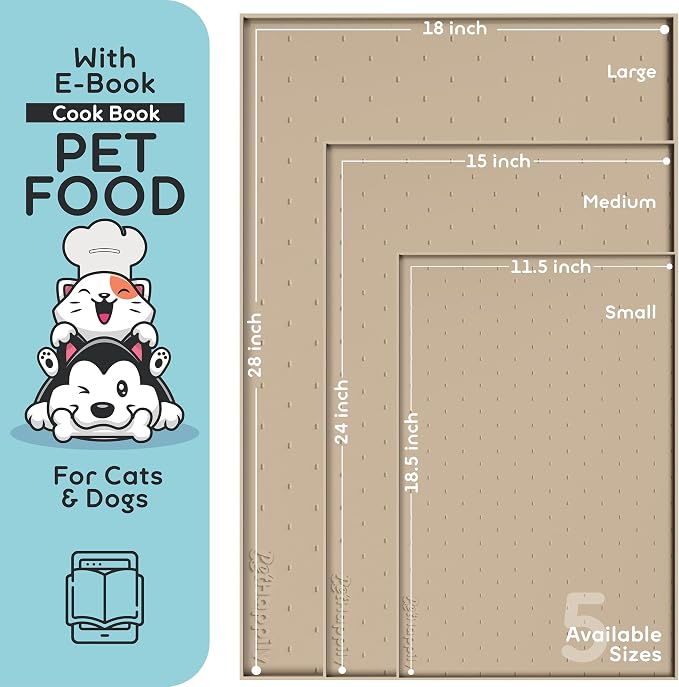 Dog Food Mat - 24x15 Raised Edges Dogs Mat - Image 2
