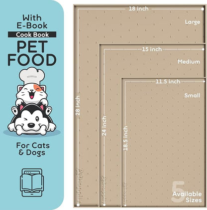 Dog Food Mat - 24x15 Raised Edges Dogs Mat - Image 2