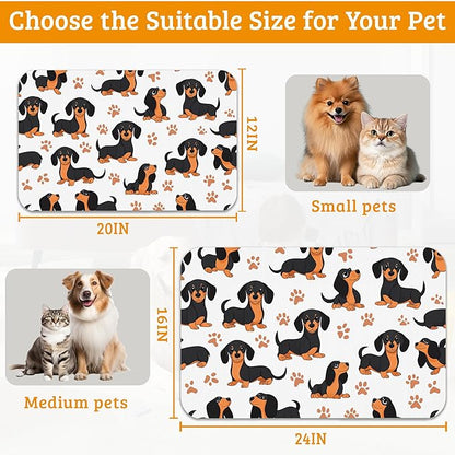 Dog Bowl Mat, Dog Dachshund Pet Feeding Mat - Image 6