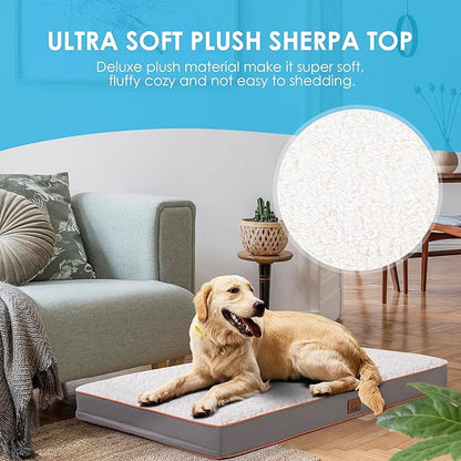 Sunheir Orthopedic Dog Bed for Medium Dogs, Waterproof Deluxe Plush Dog Crate - Image 5