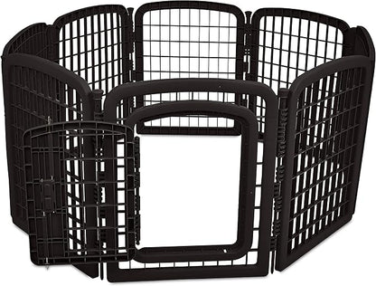 Amazon Basics 8-Panel Octagonal Plastic Pet Pen Fence Enclosure - Image 2
