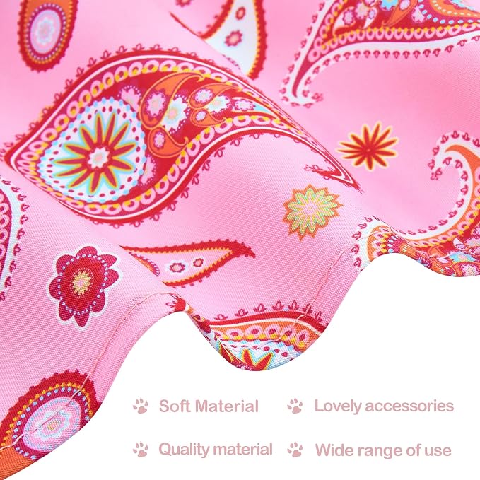 30 Pcs Paisley Dog Bandanas Bulk 33 Inche XL Stitch Dogs Bandanas Polyester - Image 2