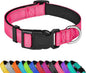 Reflective Dog Collar, Adjustable Soft Neoprene Padded Nylon Pet Collars by PWOD