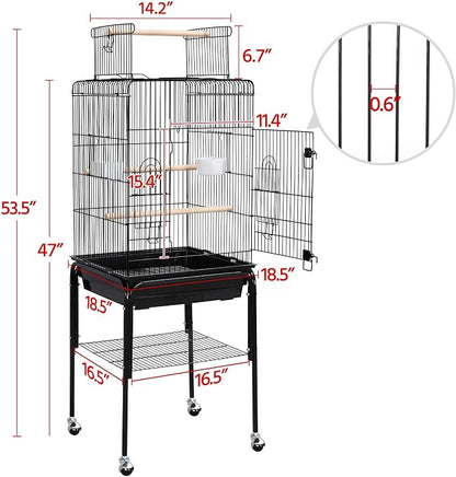 Yaheetech Open Top Rolling Parrot Bird Cage - Image 3