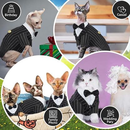 QBLEEV Cat Tuxedo Suit, Sphynx Cat Suit - Image 7