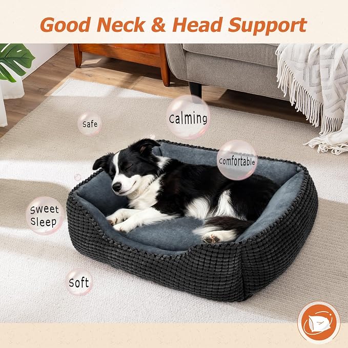 MIXJOY Dog Beds for Medium Dogs Washable, Rectangle Pet Bed Medium Size Dog - Image 2