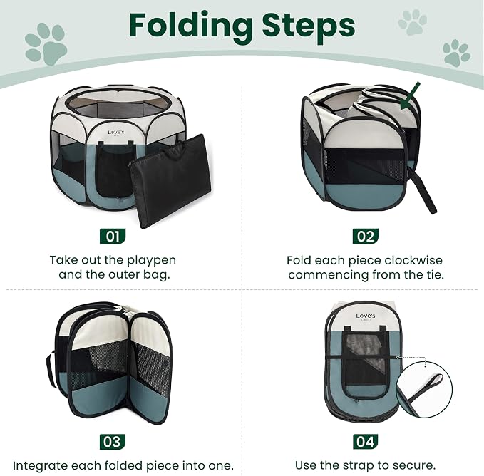 Love's cabin Pet Puppy Dog Playpen, Small Dog Tent Crates Cage Indoor/Outdoor - Image 8
