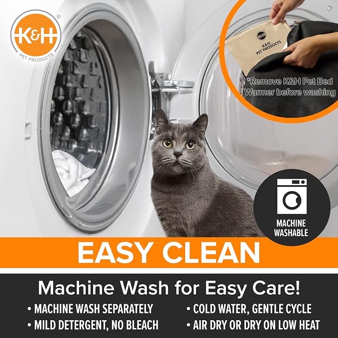 K&H Pet Products Heated Cat Bed Indoor, Thermo-Snuggle Cup Bomber Soft Heated - Image 8