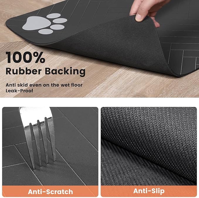 Pet Feeding Mat-Absorbent Pet Placemat - Image 2