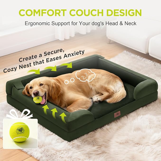Orthopedic Dog Beds for Large Medium Dogs, Big Waterproof Memory Foam Pet Couch - Image 7
