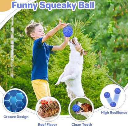 Tough Squeaky Dog Balls Puppy Toys, Interactive Dog Toys - Image 4