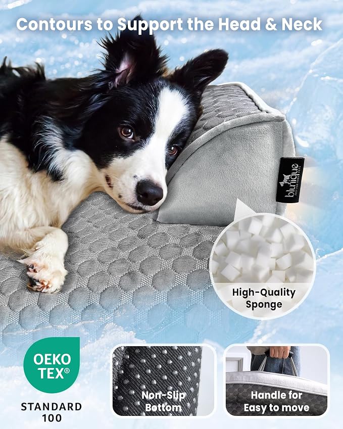 Large Cooling Dog Bed – 41 x 37 inch Waterproof Couch Cover - Image 5