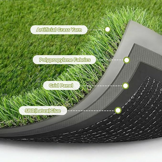Artificial Grass Rug Indoor Outdoor, 3 x 5FT Faux Grass Turf - Image 2