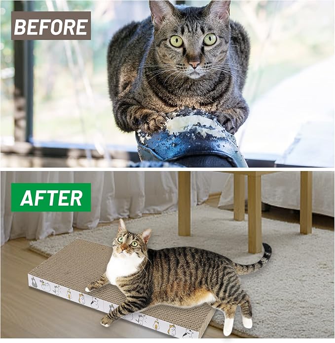 PatiencET Cat Scratcher Cardboard 5 PCS Cat Scratch Pad Reversible Scratcher - Image 5