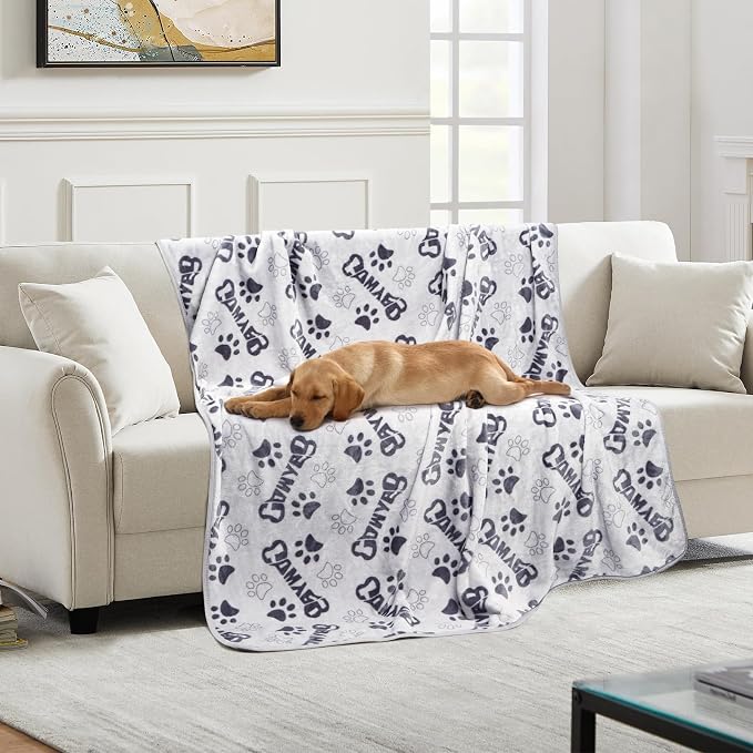 Large Dog Blanket, Soft Fleece Dog Blankets by Gowyeg