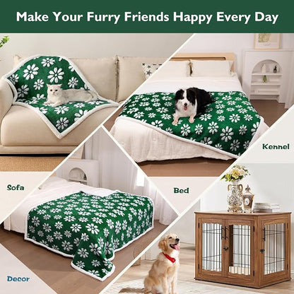 Waterproof Blanket for Dog Puppy Cat, Cute 3D Textured Flower Dog Blanket for - Image 4
