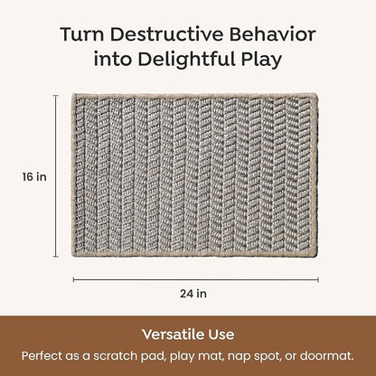 Premium Brazilian Cat Scratcher Mat – 24'' x 16'' Natural Fiber 100% Sisal - Image 3
