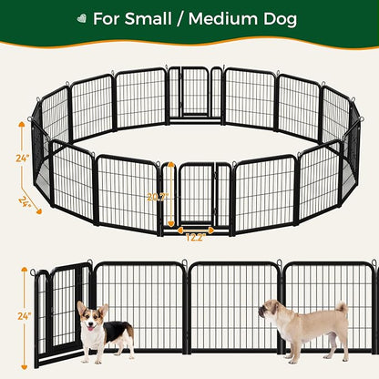 Yaheetech Dog Playpen Outdoor, 24 inch 16 Panels Dog Pen Indoor Heavy Duty - Image 5