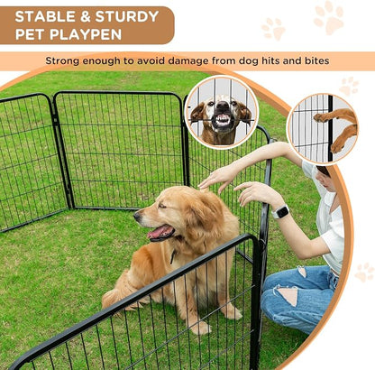 BestPet | Dog Playpen Extender | 40 Inch, 4 Panels | Heavy Duty Metal Pet - Image 5