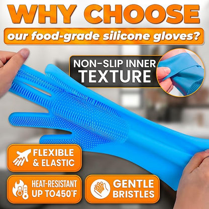 Cat & Dog Washing Gloves for Bathing – 2-in-1 Design Dog Scrubbing Gloves for - Image 3