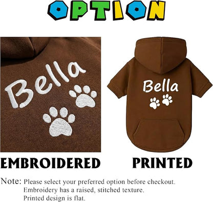 Personalized Dog Hoodie with Name/Text, Custom Embroidered or Printed Dog - Image 5