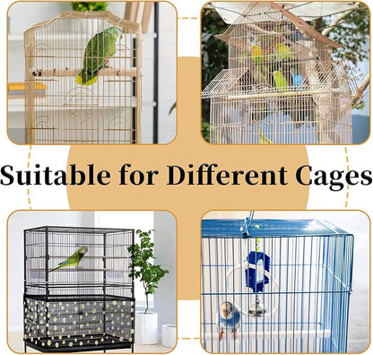 Daoeny Large Bird Cage Cover, Bird Cage Seed Catcher, Adjustable Soft Nylon - Image 7