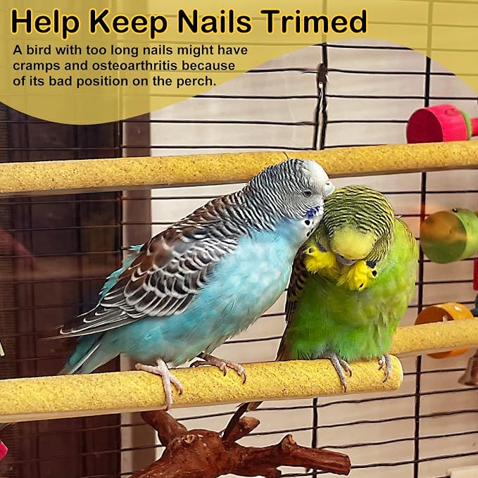 S&X Sanded Perch Covers for Parakeets, Parrotlets, Large Perch Covers 3/4" - Image 2
