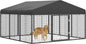 Outdoor Dog Kennel Steel for Medium/Small Dogs Anti-Rust Coating Cage by Petony