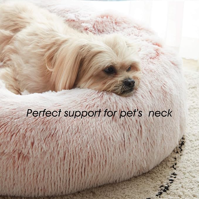 WESTERN HOME WH Calming Dog & Cat Bed, Anti-Anxiety Donut Cuddler Warming Cozy - Image 3