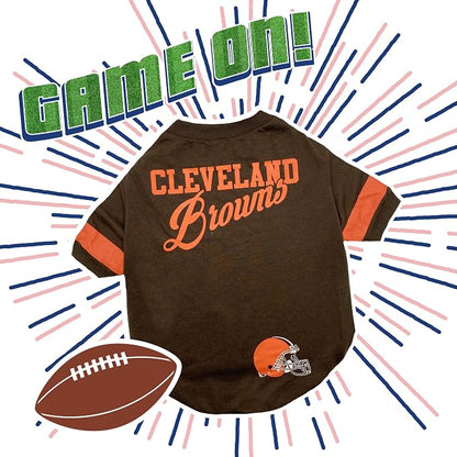 Pets First NFL Cleveland Browns Dog & Cat T-Shirt, Small. Football Pet Shirt - Image 4