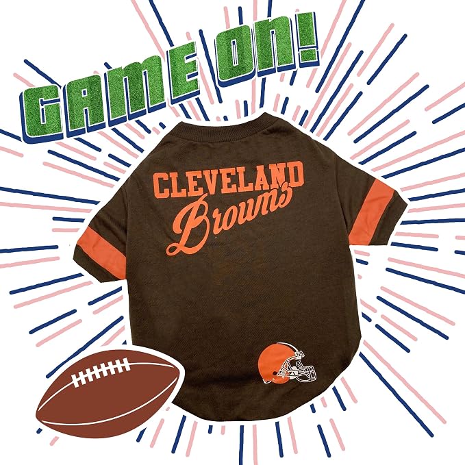 Pets First NFL Cleveland Browns Dog & Cat T-Shirt, Large. Football PET TEE - Image 4