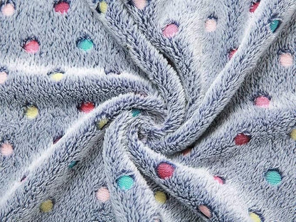 1 Pack 3 Blankets Super Soft Cute Dot Pattern Pet Blanket Flannel Throw - Image 5