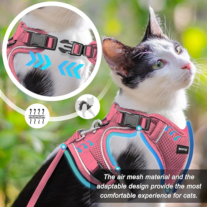 Cat Harness and Leash Set for Walking Escape Proof, Improved Four Place - Image 2