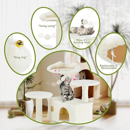 54 Inches Cat Tower Condo Furniture, Cat Tree Tower - Image 6