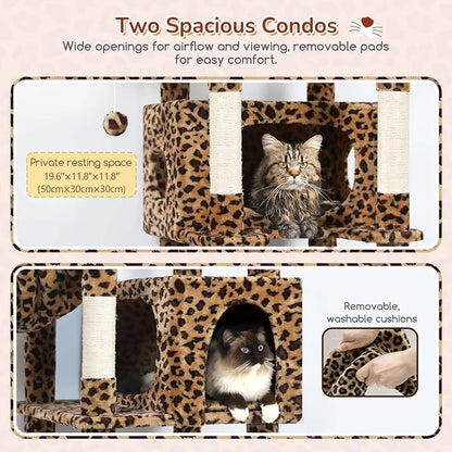 Globlazer Heavy Duty Cat Tree, 74inch Sturdy Cat Tower - Image 3