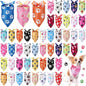 Abbylike 50 Pcs Paw Print Dog Bandanas Bulk Cute Footprint Bandanas by Abbylike
