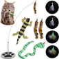 Cat Wand Toy with Round Base – Interactive Feather & Glow-in-The-Dark Octopus by GADGETSOLOGY