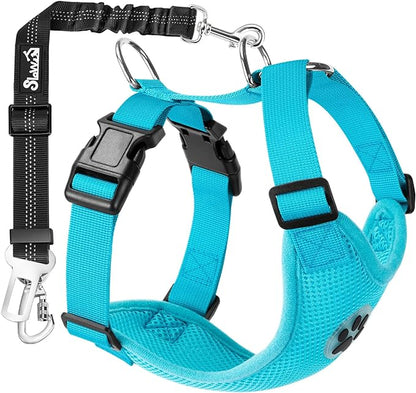 SlowTon Dog Seat Belt Harness for Car, Dog Car Harness Adjustable Mesh by SlowTon