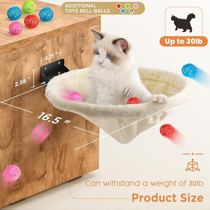 Cat Hammock Wall Mounted, Foldable & Stable Cat Beds- Breathable Cats Wall - Image 4