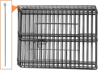 Yaheetech 24 inch Black Metal Pet Playpen 16 Panel Foldable Playpen - Image 3