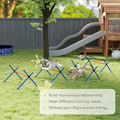 PawHut 4 Pieces Dog Agility Training Equipment, Dog Agility Course Backyard Set - Image 7