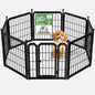 Dog Playpen for Indoor & Outdoor, 24 inch 8 Panels Metal Puppy Playpen for by Newsweetown