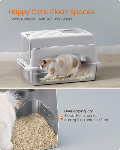 Feandrea Stainless Steel Cat Litter Box - Image 4